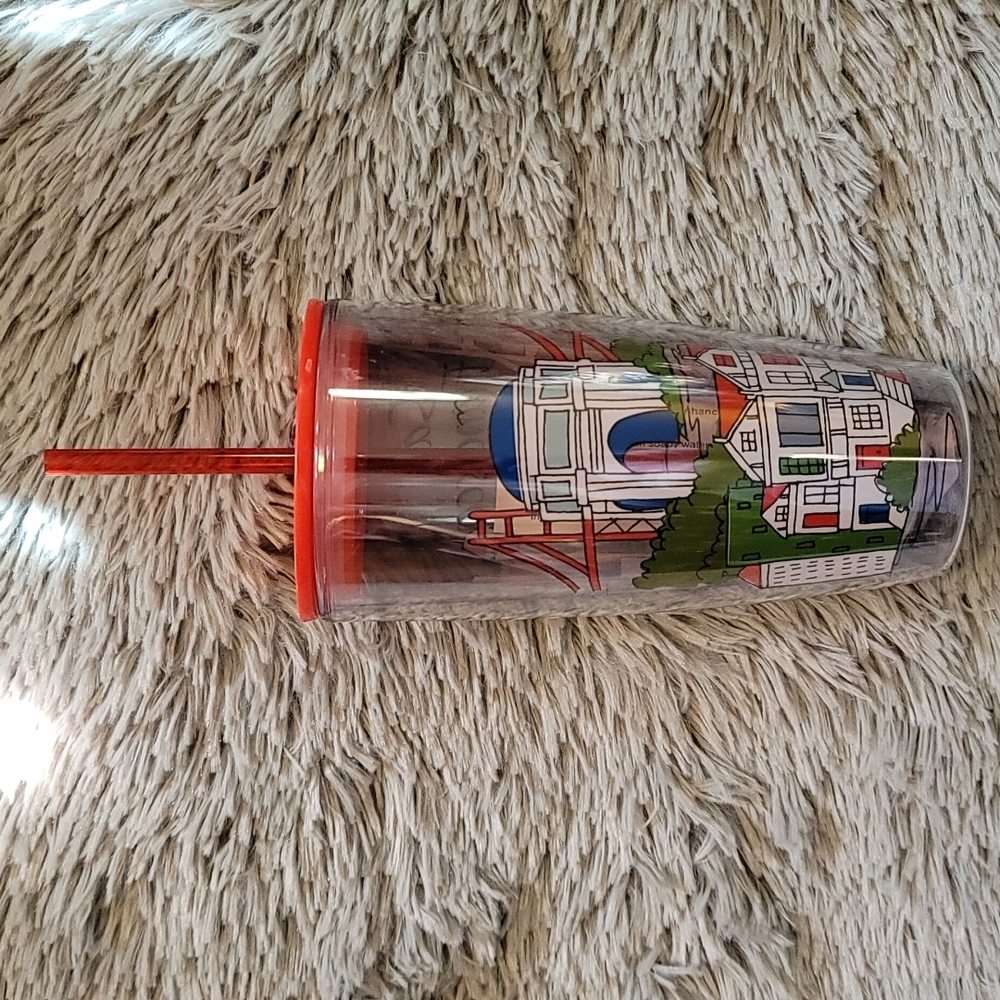 Tumbler, Plastic Cup, San Francisco,  travel cup,  Red